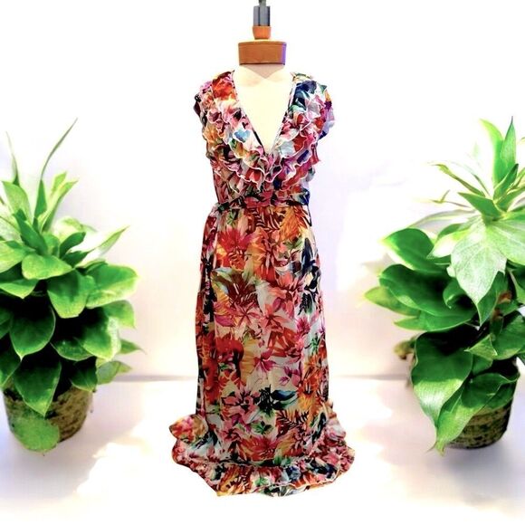 Monash Apparel Floral Chiffon Maxi Dress – NWT – Size S - Picture 3 of 10
